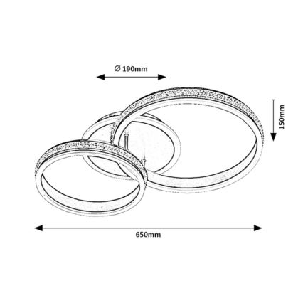 Rabalux - LED Bevestigde Hanglamp LED/50W/230V