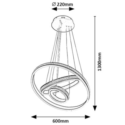 Rabalux - LED Hanglamp aan een koord LED/75W/230V