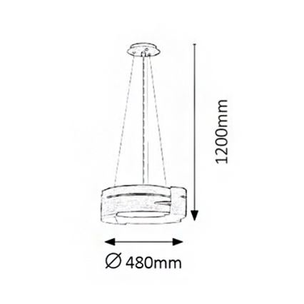 Rabalux 2245 - Hanglamp BERBERA 3xE27/60W/230V beuk