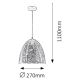 Rabalux 2277 - Hanglamp aan koord MANORCA 1xE27/40W/230V