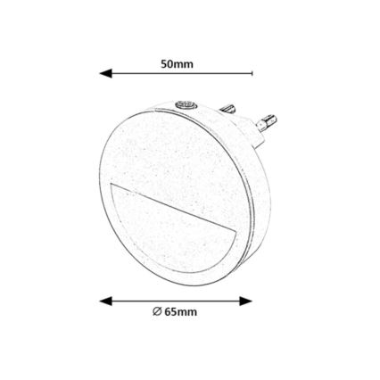 Rabalux - LED Nachtlamp met sensor LED/0,5W/230V 3000K diameter 65 mm