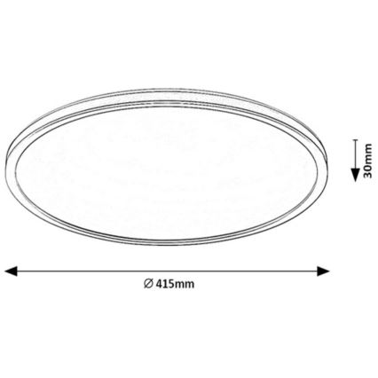 Rabalux - LED RGB dimbare plafondlamp LED/22W/230V Wi-Fi Tuya + afstandsbediening Ø 41,5 cm
