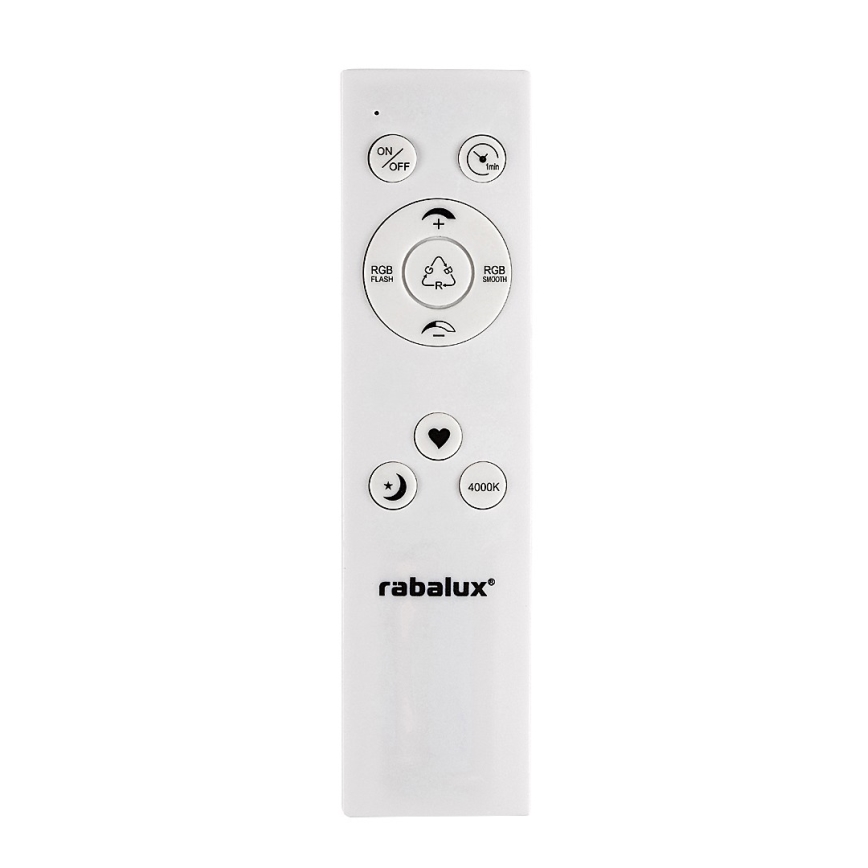 Rabalux - Plafonnier LED RGB dimmable, 22 W, 230 V, Wi‑Fi Tuya + télécommande, Ø 41,5 cm