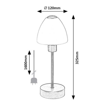 Rabalux - Lampe de table à intensité variable 1xE14/40W/230V noire