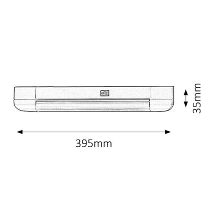 Rabalux - LED Keukenkast lamp BAND LIGHT 1xG13/10W/230V 39,5 cm zilver
