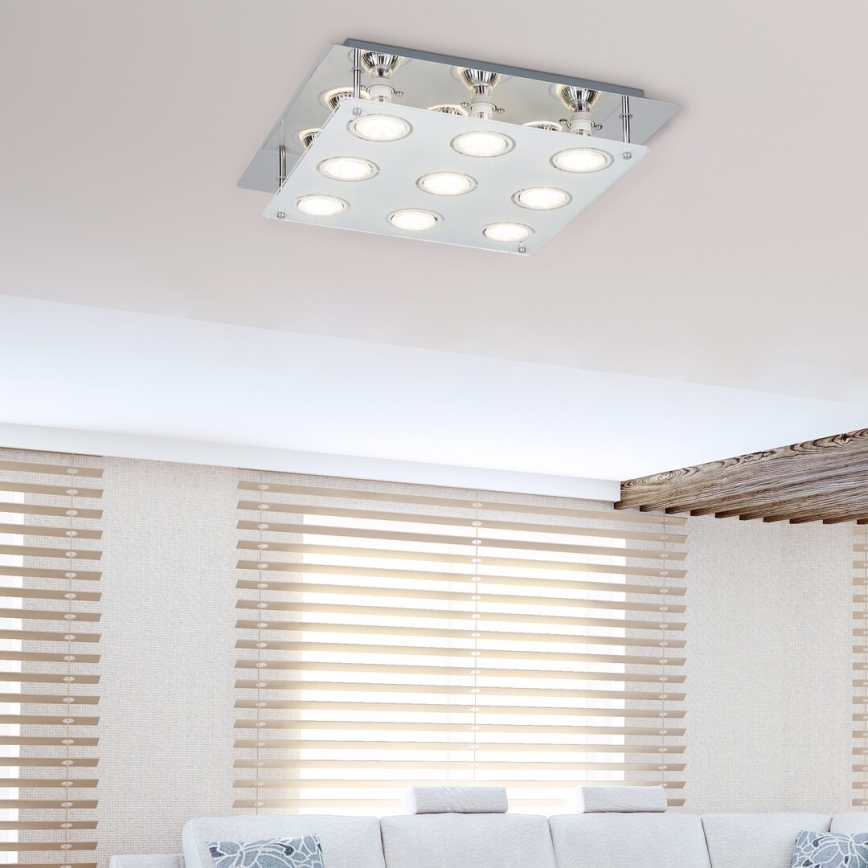 Rabalux - LED plafondlamp NAOMI 9xGU10/5W 38x38 cm