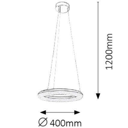 Rabalux - Suspension filaire LED à intensité variable LED/24W/230V