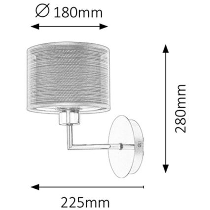 Rabalux - Wandlamp E27/60W