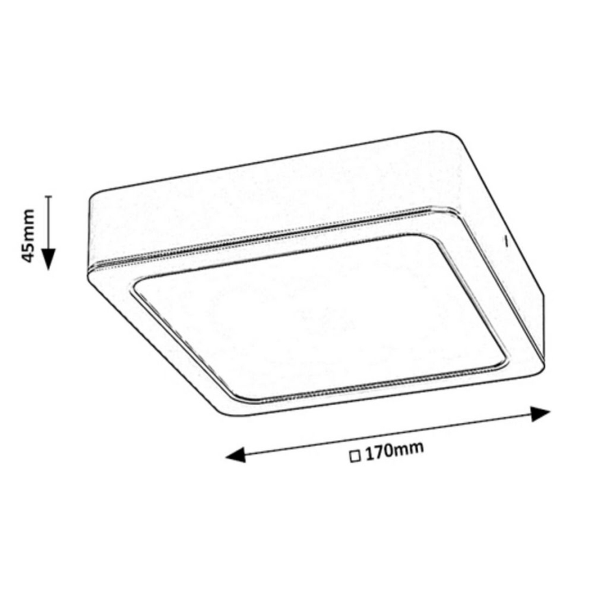 Rabalux - LED Plafondlamp LED/17W/230V 17x17 cm