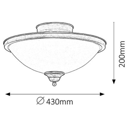 Rabalux - Plafondlamp 2xE14/40W/230V