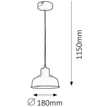 Rabalux - Hanglamp 1xE27/60W/230V