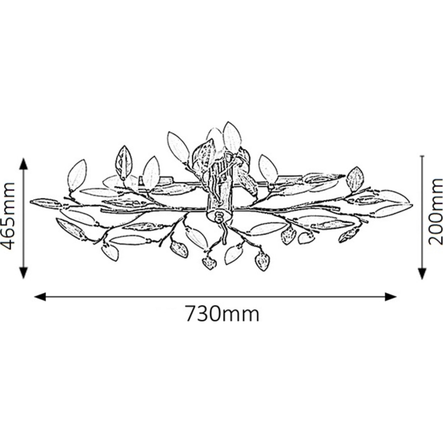 Rabalux - Plafonnier 4xE14/40W/230V 47x69,5 cm