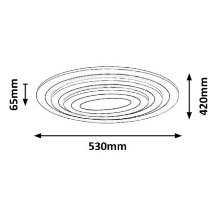 Rabalux - Dimbare LED-plafondlamp LED/41W/230V + afstandsbediening Ø 53 cm