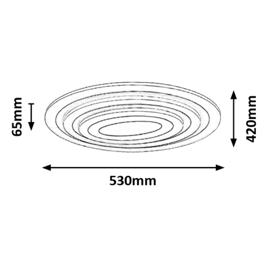 Rabalux - Plafonnier LED dimmable LED/41W/230V + télécommande Ø 53 cm