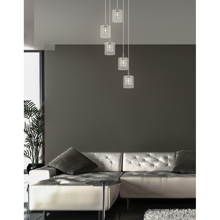 Rabalux - Kristallen hanglamp aan een koord 5xG9/40W/230V