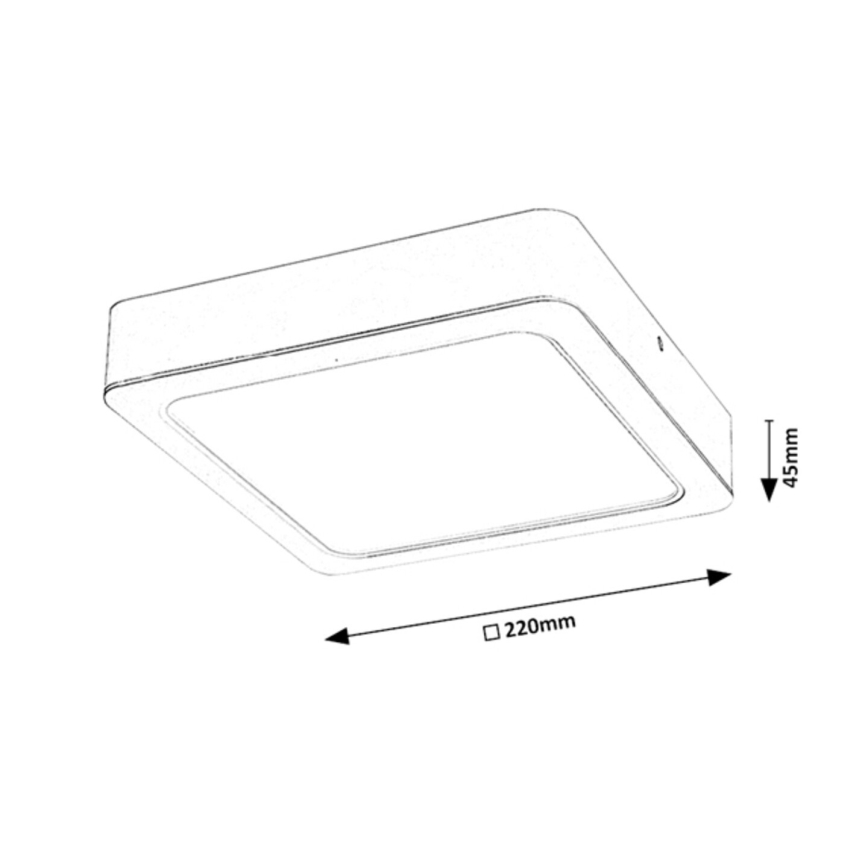 Rabalux - Plafonnier LED/24W/230V 22x22 cm