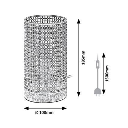 Rabalux - Lampe de table 1xE14/25W/230V hêtre