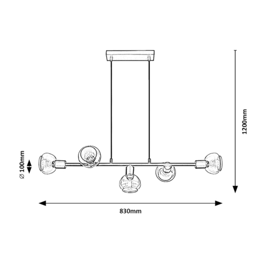 Rabalux - Hanglamp aan een koord 5xE14/40W/230V