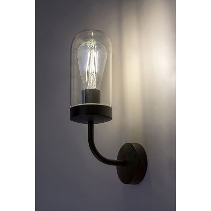 Rabalux - Badkamer wandlamp 1xE27/60W/230V IP44 zwart