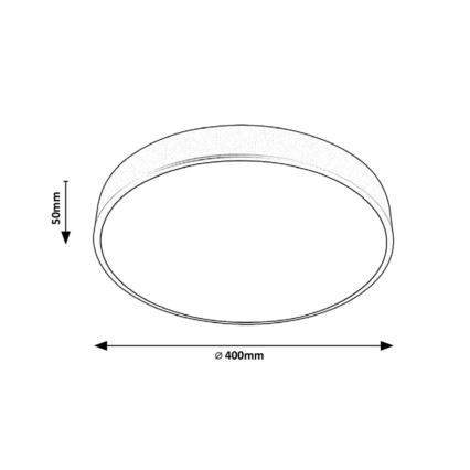 Rabalux - LED Plafond Lamp TESIA LED / 36W / 230V 40 cm zilver