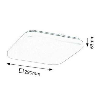 Rabalux - LED plafondlamp 1xLED/20W/230V 29x29 cm