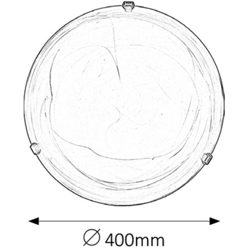 Rabalux - Plafonnier 2xE27/60W/230V en verre albâtre
