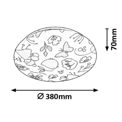 Rabalux - Plafonnier enfant LED/24W/230V