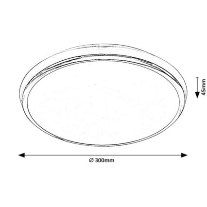 Rabalux - LED RGB Plafonnier de salle de bain LED/18W/230V d. 30 cm 3000-6500K IP44 + télécommande