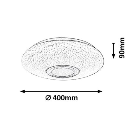 Rabalux - LED RGB Dimbare plafondlamp met speaker LED/24W/230V Wi-Fi Tuya + afstandsbediening