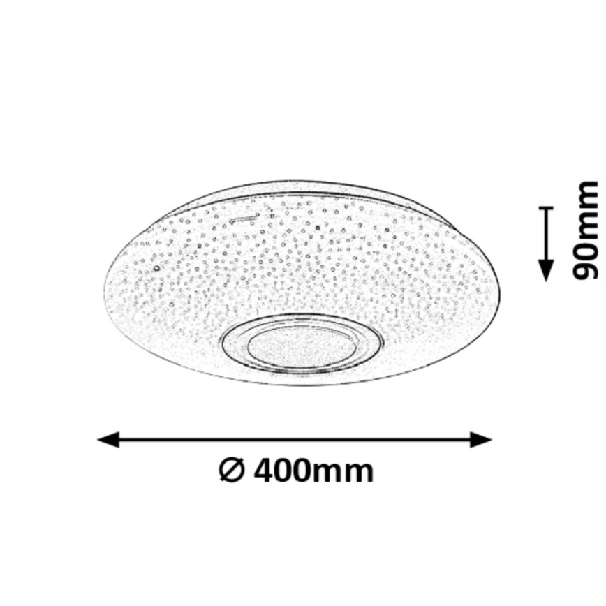 Rabalux - LED RGB Dimbare plafondlamp met speaker LED/24W/230V Wi-Fi Tuya + afstandsbediening