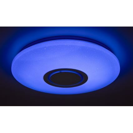 Rabalux - LED RGB dimbare plafondlamp met ingebouwde luidspreker, LED/24W/230V, Wi‑Fi Tuya + afstandsbediening, Ø 40 cm