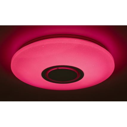 Rabalux - LED RGB dimbare plafondlamp met ingebouwde luidspreker, LED/24W/230V, Wi‑Fi Tuya + afstandsbediening, Ø 40 cm