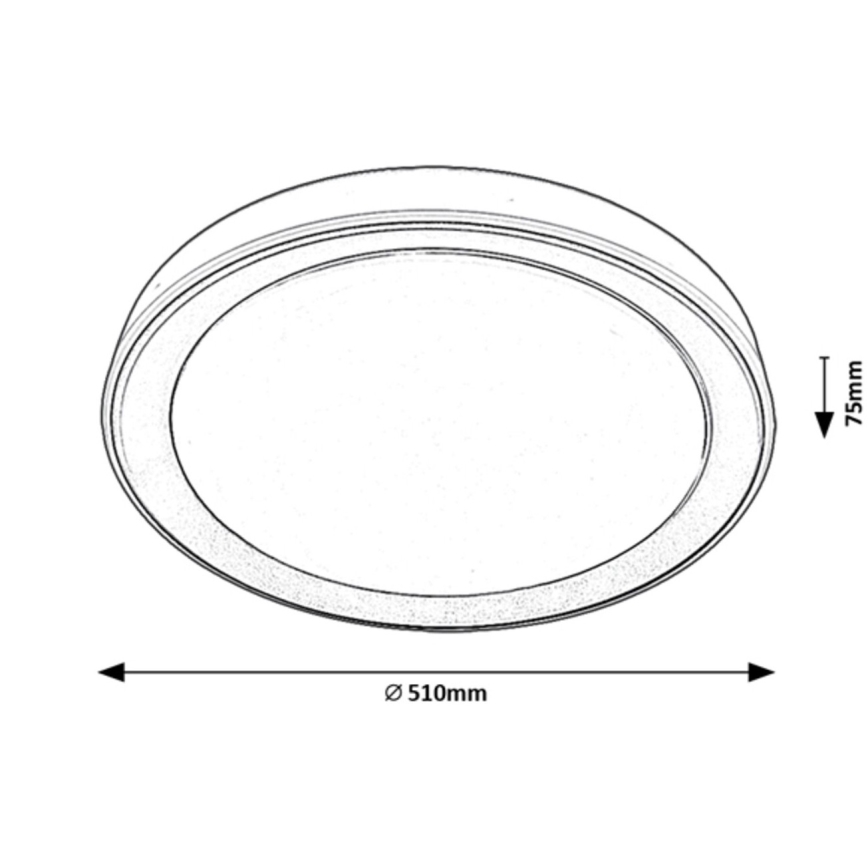 Rabalux - LED RGB dimbare plafondlamp LED/40W/230V 2700-6500K Wi-Fi Tuya Ø 51 cm + afstandsbediening