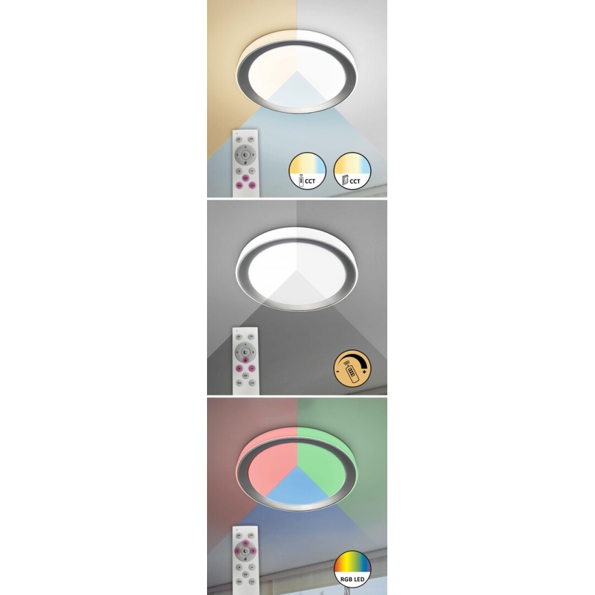 Rabalux - LED RGB Dimbare plafondlamp LED/40W/230V 2700-6500K Wi-Fi Tuya + afstandsbediening