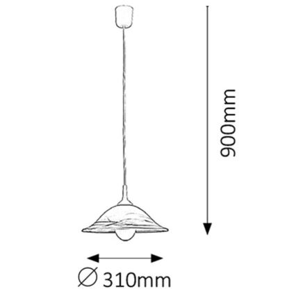 Rabalux - Hanglamp 1xE27/60W/230V