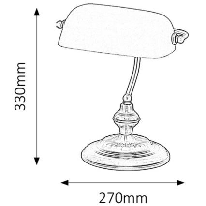 Rabalux - Tafellamp 1xE27/60W/230V