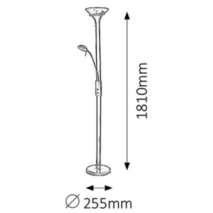 Rabalux - Staande Lamp 1xR7s/230W + 1xG9/40W