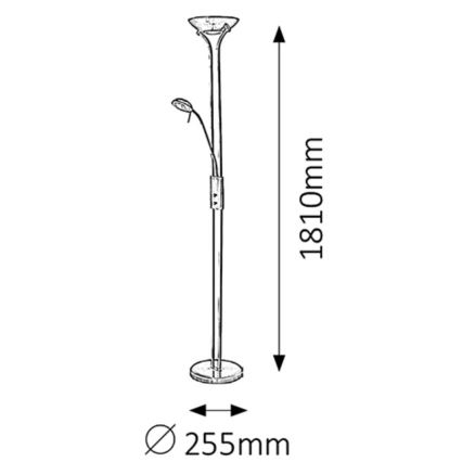 Rabalux - Dimbare vloerlamp 1xR7s/230W + 1xG9/40W