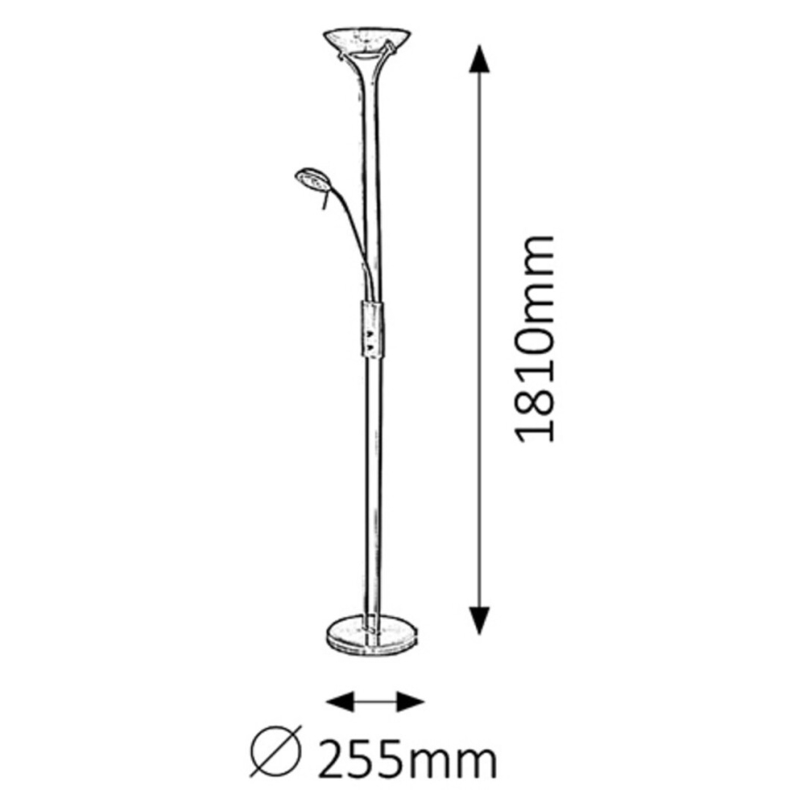 Rabalux - Dimbare vloerlamp 1xR7s/230W + 1xG9/40W