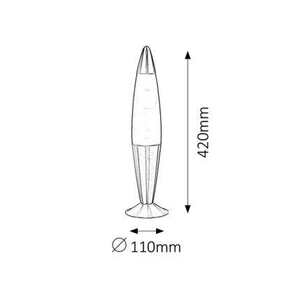 Rabalux - Lampe à lave 2 1xE14/25W/230V