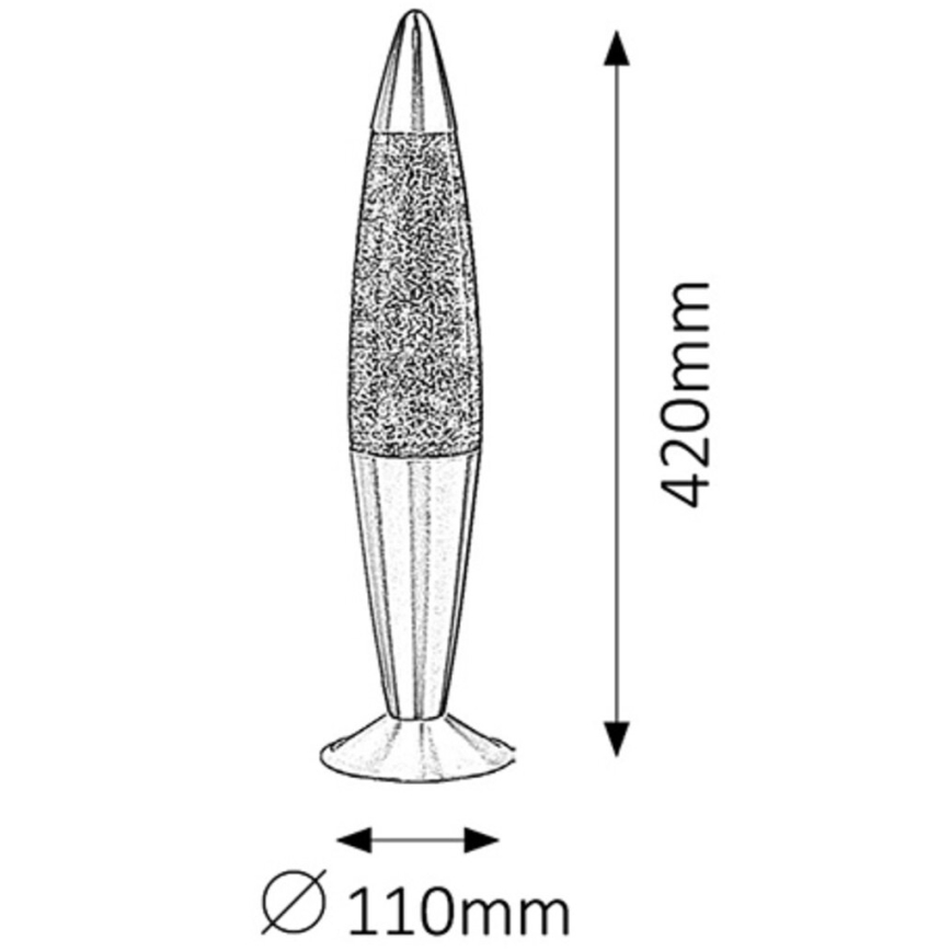Rabalux - Lampe à lave 1xE14/25W/230V