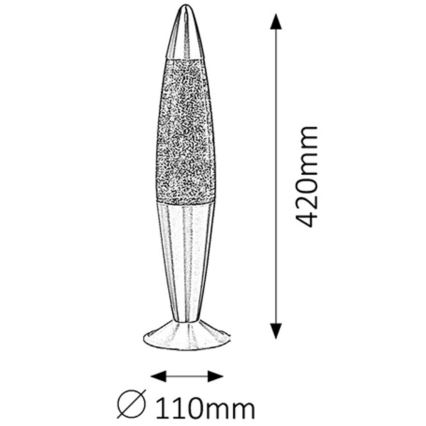 Rabalux - Lavalamp 1xE14/25W/230V