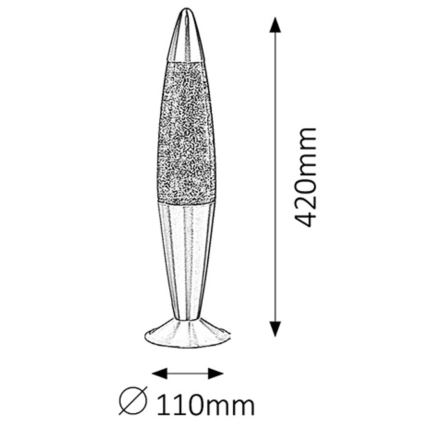 Rabalux - Lavalamp 1xE14/25W/230V