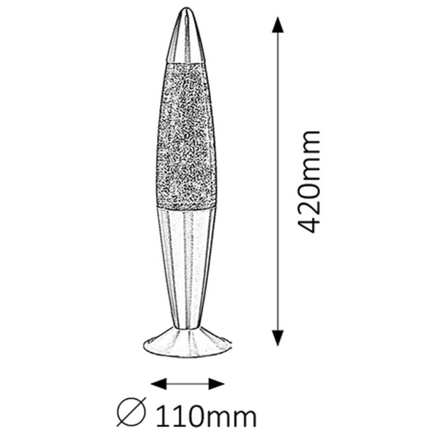 Rabalux - Lampe à lave 1xE14/25W/230V