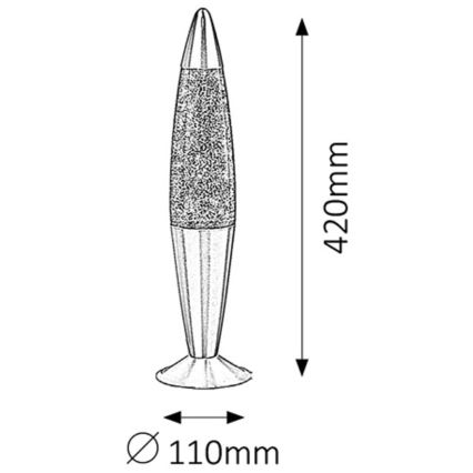 Rabalux - Lavalamp 1xE14/25W/230V