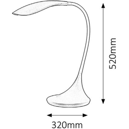 Rabalux - Lampe de table à intensité variable LED DOMINIC 1xLED/4,5W/230V