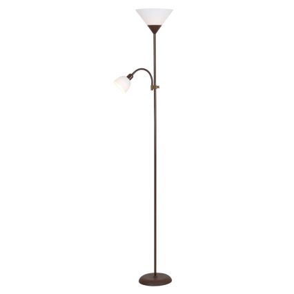 Rabalux - Staande Lamp 1xE27/100W+1xE14/25W/230V bruin/wit