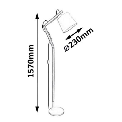 Rabalux - Staande Lamp E27/60W beuken