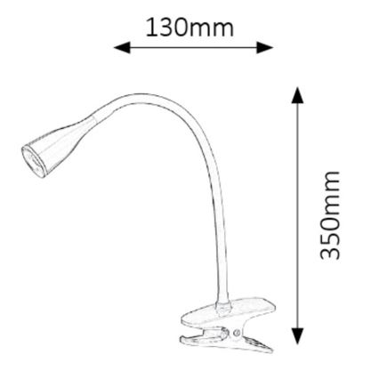 Rabalux - LED Tafellamp met clip 1xLED/4,5W/230V