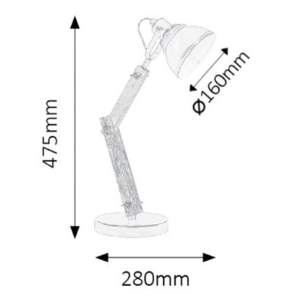 Rabalux - Tafellamp 1xE14/15W/230V zwart